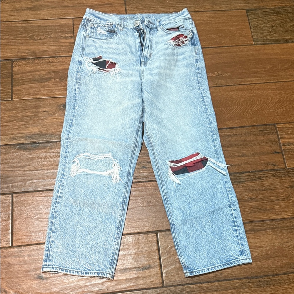 American Eagle Outfitters Light Blue Denim extra short